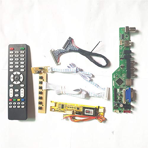 HSD150MX14-A00 HSD150MX15-B00 2CCFL LVDS 20-Pin HDMI VGA AV USB Inverter + Fernbedienung + Tastatur T.V53 Drive Card Board LCD Panel Kit (HSD150MX14-A00) von U/R