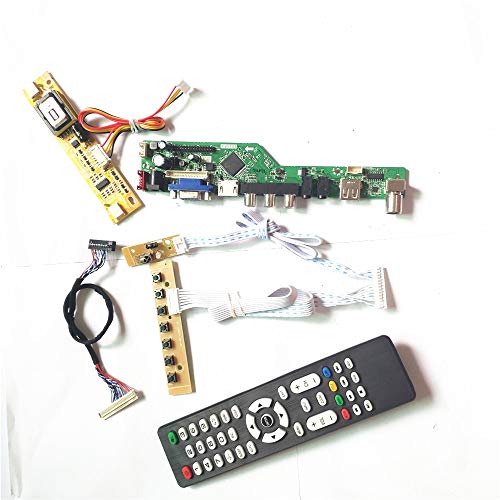 LM185WH1-TLD5/TLE1/TLE3 T.V53 Controller Board Fernbedienung + Inverter + Tastatur VGA HDMI AV USB LCD Display 2CCFL 30Pin LVDS DIY Kit (LM185WH1-TLE3) von U/R
