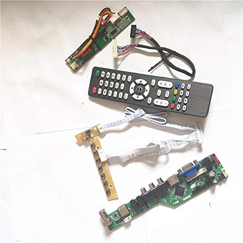 LP141X5-A LP141X6-A1IB 1CCFL LVDS 20-Pin LCD Panel Inverter + Fernbedienung + Tastatur HDMI VGA AV USB RF T.V53 Laufwerkkarte Board DIY Kit (LP141X5-A) von U/R