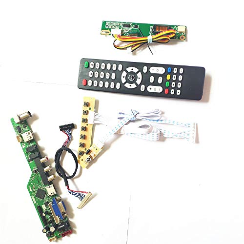 LP154WE2-TLA1/TLA3/TLA4 LCD Display Fernbedienung + Inverter + Tastatur 1CCFL 30Pin LVDS T.V53 Controller Board VGA HDMI AV USB DIY Kit (LP154WE2-TLA3) von U/R