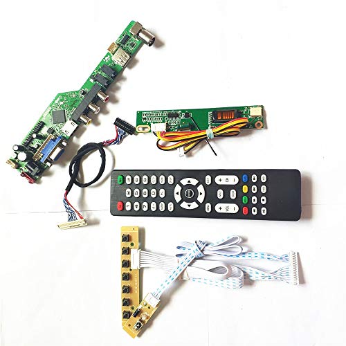 LP154WE2-TLB1/TLB2 LVDS 1CCFL 30-Pin T.V53 Laufwerkskarte HDMI VGA USB AV RF Tastatur + Fernbedienung + Wechselrichter LCD Panel Monitor Kit (LP154WE2-TLB2) von U/R