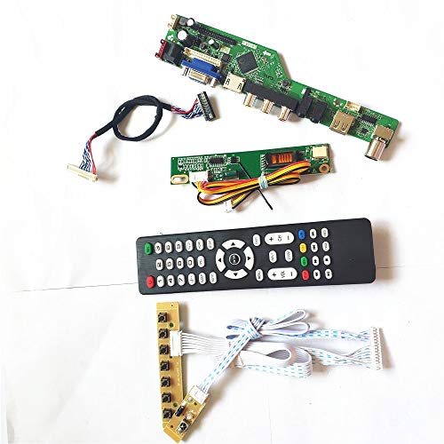 LP154WX4-TLE2/TLF1 Fernbedienung + Inverter + Tastatur VGA HDMI AV USB RF 1CCFL 30Pin LVDS T.V53 Controller Board LCD Display Panel Kit (LP154WX4-TLE2) von Ereno