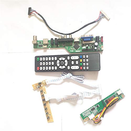 LTN141X7-124 LTN141XC-L01 T.V53 Controller-Board USB VGA HDMI AV RF LVDS 20Pin 1CCFL LCD Bildschirm Tastatur + Inverter + Fernbedienung Kit (LTN141X7-124) von U/R