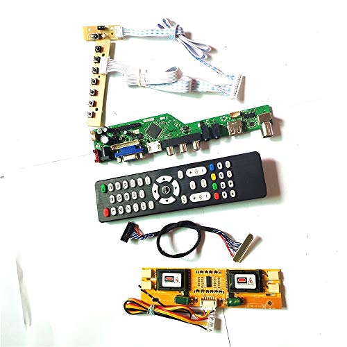 M170EG01 VA VB LCD Panel Monitor Tastatur + Fernbedienung + Wechselrichter T.V53 Drive Card Board HDMI VGA USB AV RF LVDS 4CCFL 30Pin DIY Kit (M170EG01 VA) von U/R