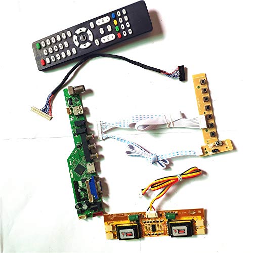 MT190EN02 V.1 V.3 LVDS 4CCFL 30Pin LCD Panel Monitor Tastatur + Fernbedienung + Wechselrichter HDMI VGA USB AV T.V53 Laufwerkkarte Board DIY Kit (MT190EN02 V.3) von Go bravely