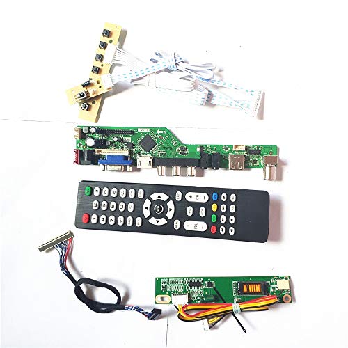 N141X7-L06/L07/L09 LVDS 1CCFL 30-polige Tastatur + Fernbedienung + Wechselrichter HDMI VGA USB AV RF LCD Panel Monitor T.V53 Laufwerkkarten-Board-Kit (N141X7-L07) von U/R