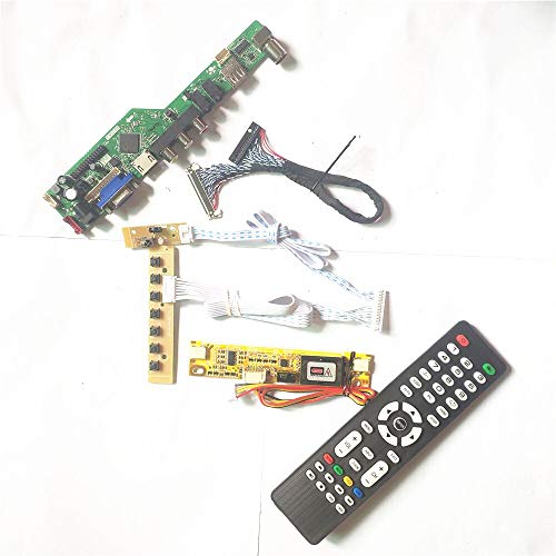 QD15XL02 QD15XL13 HDMI VGA AV USB RF 2CCFL LVDS 20Pin Inverter + Fernbedienung + Tastatur LCD Display Panel T.V53 Drive Card Board Kit (QD15XL02 Rev.01) von U/R