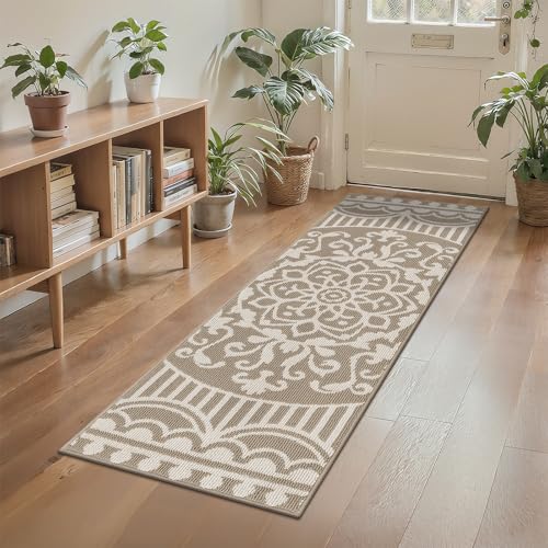 U'Artlines 60 x 182 cm Flurläufer, waschbarer, rutschfester Küchen-Waschteppich mit Gummi-Rückseite, Niederflor-Teppich für Eingangsbereich, Schlafzimmer, Wohnzimmer, Bauernhaus, Bodenmatte (Beige) U'Artlines 60 x 182 cm Flurläufer, waschbarer, rutschfester Küchen-Waschteppich mit Gummi-Rückseite, Niederflor-Teppich für Eingangsbereich, Schlafzimmer, Wohnzimmer, Bauernhaus, Bodenmatte (Beige) von U'Artlines