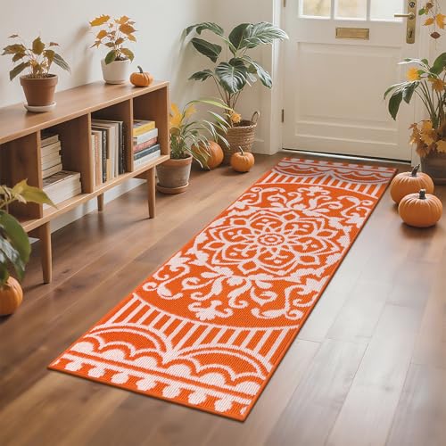 U'Artlines 60 x 182 cm Flurläufer, waschbarer, rutschfester Küchen-Waschteppich mit Gummi-Rückseite, Niederflor-Teppich für Eingangsbereich, Schlafzimmer, Wohnzimmer, Bauernhaus, Bodenmatte (Orange) U'Artlines 60 x 182 cm Flurläufer, waschbarer, rutschfester Küchen-Waschteppich mit Gummi-Rückseite, Niederflor-Teppich für Eingangsbereich, Schlafzimmer, Wohnzimmer, Bauernhaus, Bodenmatte (Orange) von U'Artlines