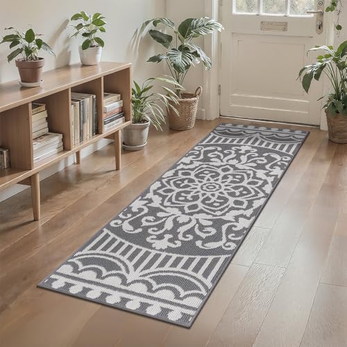 U'Artlines 60 x 182 cm Flurläufer, waschbarer, rutschfester Küchen-Waschteppich mit Gummi-Rückseite, Niederflor-Teppich für Eingangsbereich, Schlafzimmer, Wohnzimmer, Bauernhaus, Bodenmatte (grau) U'Artlines 60 x 182 cm Flurläufer, waschbarer, rutschfester Küchen-Waschteppich mit Gummi-Rückseite, Niederflor-Teppich für Eingangsbereich, Schlafzimmer, Wohnzimmer, Bauernhaus, Bodenmatte (grau) von U'Artlines