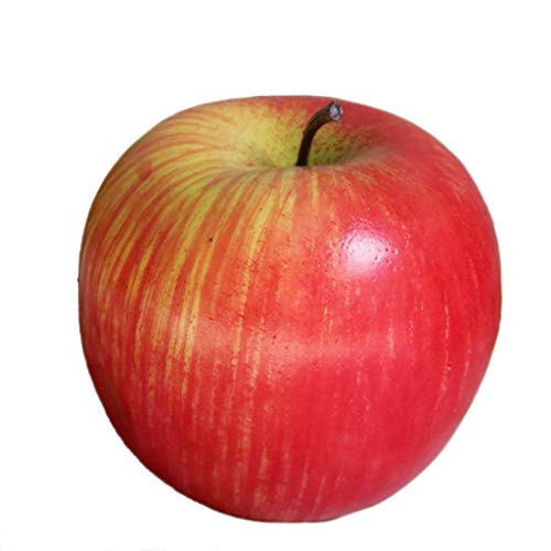 1 x Dekoration großer künstlicher gefälschter roter Apfel Wiederverwendbare Obst-Home-Party-Dekoration aus Kunststoff Kostengünstig und langlebig Nützlich und praktisch von U-K