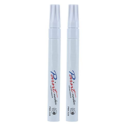 2 x Universal Wasserdicht Weiß Permanent Paint Marker MARKIERSTIFT des AUTOÖLS Stilvoll und beliebt Nützlich und praktisch von U-K