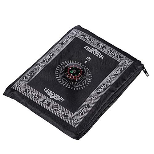 U-K Gebet Matrug Backingprayer Mat Muslim Gebetsteppich Islamischen Beten Teppich Decke Taschen Tragbare Druck Mit Kompass Tasche Für Reisen GrünDauerhaft Nützlich und praktisch Nett, 100 x 60 cm von U-K