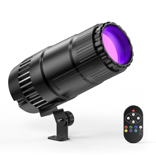 LED Pinspot Licht 30W RGBW Pinspot LED 4 Modi Spiegelkugelprojektor mit Fernbedienung Mini Strahl Spot für Party Hochzeit Bar Diskotheken von U`King