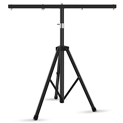 U`King Lichtstativ mit 950mm Quertraverse, T-Bar Traverse mit Stabiles Stativ für Installieren Sie 4pcs Scheinwerfer Par/Moving Heads, Höhe 99cm-180cm verstellbar, Höchstlast 30KG von U`King