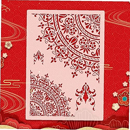Malerei Schablone Blumenschablone Schablone Hohle marokkanische Wandschablone A4 DIY Dekorative Wände Möbel Handwerk Premium Nettes Design von U-M