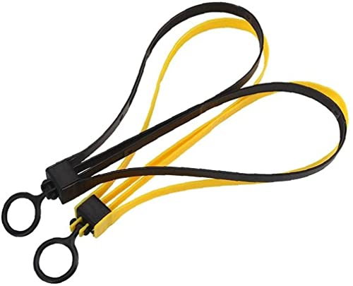 PULABO Zip Tie Handschellen Double Flex Cuff Kabelbinder Strap Gelb Schwarz (1 Satz/2 Stück) Dauerhaft Nützlich und praktisch Nettes Design Praktisches Design und langlebig von U-M