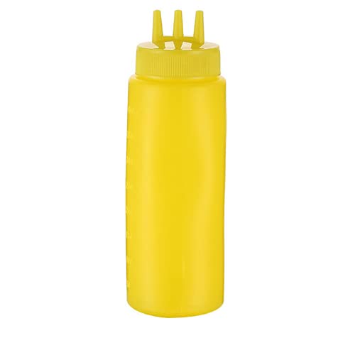 U-M 3 Löcher 300ml Twist Cap Quetschflasche Kunststoff Ketchup Senf Mayo Saucen Olivenölflaschen Küchengeräte von U-M