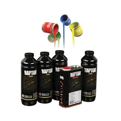 UPOL RAPTOR einfärbbar/farblos Pick Up Transportflächen Fahrzeug Beschichtung einfärbbar (3,79 Liter) + AllorA Pigment (RAL Farbton per Nachricht an den Verkäufer) von U-POL