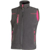 Arbeit-Softshell-Weste ohne Ärmel Damen UNIVERSE - Grau/Fuchsia S von Thrustmaster