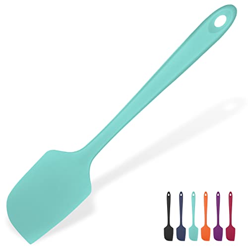 315℃ Hitzebeständiger Großer Silikon Spatel: U-Taste Antihaft Flexibler Nahtloser Teigschaber, Backen Kochen Silikon Küchenutensilien mit Nylonkern zum Mischen Rühren Schaben (29cm, Aqua Sky) von U-Taste