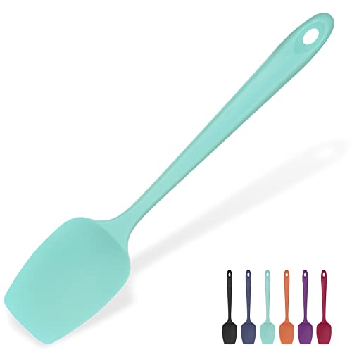 315℃ Hochhitzebeständiger Silikon Löffel Spatel: U-Taste Flexibler Nahtloser Gummispatel, Backen Kochen Silikon Teigschaber für Antihaftbeschichtetes Kochgeschirr Mischen Schaben (29cm, Aqua Sky) von U-Taste