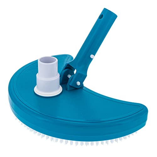 U.S. Pool Supply Half Moon Manueller Pool-Staubsaugerkopf für überirdische Pools über dem Boden, beschwert - Schwenkschlauchanschluss 3,8 cm 3,2 cm, Stangengriff-Bodenbürsten, Reinigungsvinyl-Liner von U.S. Pool Supply