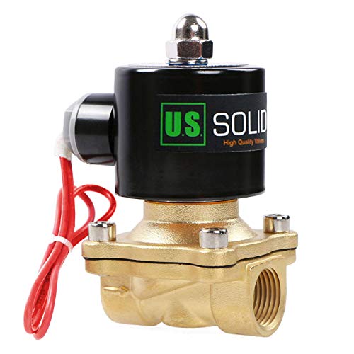 U.S. Solid 1/2" G 230V AC Messing Magnetventil Direktgesteuert für Wasser Luft Gas Öl NC Brass Solenoid Valve von U.S. Solid