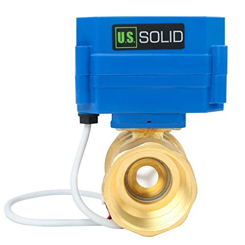 U.S. Solid 1 1/4" Motorkugelhahn Messing 2 Wege Elektrischer Kugelhahn 220V AC (85-265 V AC), DN32, 2 Drähte, Automatische Rückkehr NC von U.S. Solid