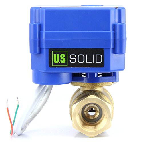 U.S. Solid 1" Motorkugelhahn Messing 2 Wege Elektrische Zonenventil 220V AC (85V-265V AC), 2 Drähte, Automatische Rückkehr NC von U.S. Solid