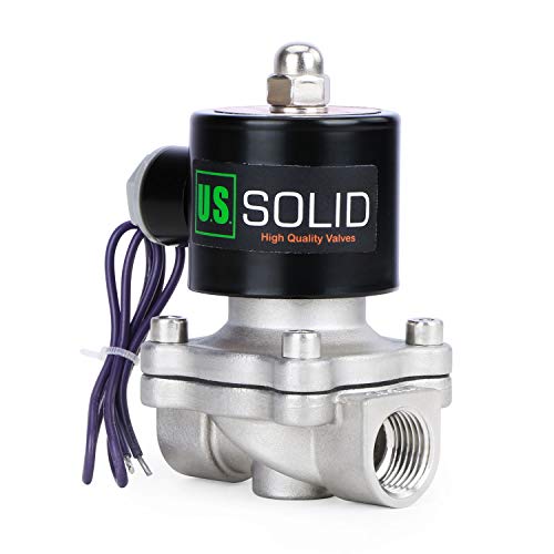U.S. Solid 3/4" G 12 V DC Edelstahl Magnetventil Direktgesteuert für Wasser Luft Gas Öl NC Stainless Steel Solenoid Valve von U.S. Solid