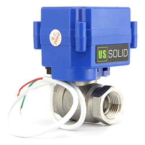 U.S. Solid 3/4" Motorkugelhahn Edelstahl 2 Wege Elektrische Zonenventil 220V AC (85V-265V AC), 2 Drähte, Automatische Rückkehr, NC Normalerweise Geschlossen, Standardport von U.S. Solid