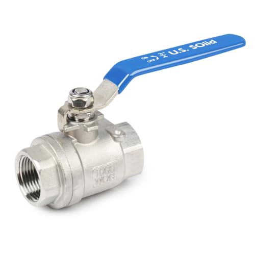 U.S. Solid 3/4 Zoll DN20 Kugelhahn - 316 Edelstahl Innengewinde G Gewinde Vollanschluss 2-Wege von U.S. Solid