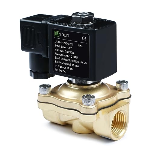 U.S. Solid Magnetventil Messing G 1/2" 24V DC stromlos geschlossen 10 bar - Elektrisches Wasserventil für Wasser, Luft, Diesel, Kerosin, Benzin U.S. Solid Magnetventil Messing G 1/2" 24V DC stromlos geschlossen 10 bar - Elektrisches Wasserventil für Wasser, Luft, Diesel, Kerosin, Benzin von U.S. Solid