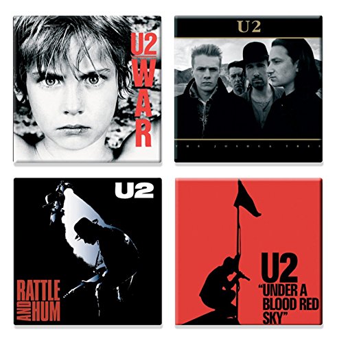 U2 4 x Kühlschrankmagnet Albums joshua tree various designs Nue offiziell Gift One Size von U2