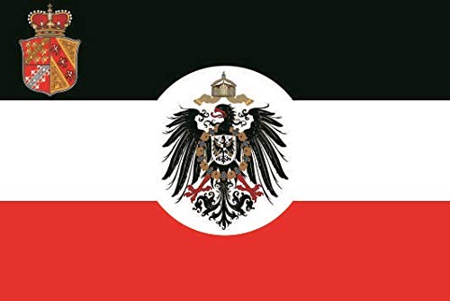 U24 Aufkleber Dienstflagge Elsaß-Lothringen Kaiserreich Flagge Fahne 30 x 20 cm Autoaufkleber Sticker von U24