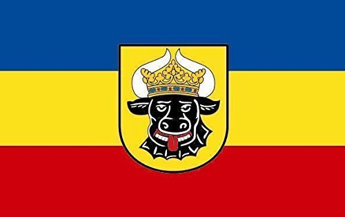 U24 Aufkleber Mecklenburg mit Ochsenkopf Flagge Fahne 8 x 5 cm Autoaufkleber Sticker von U24