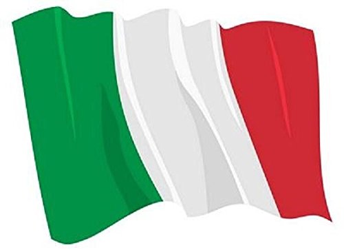 U24 Autoaufkleber wehende Flagge Italien 14 x 10 cm U24 Autoaufkleber wehende Flagge Italien 14 x 10 cm von U24