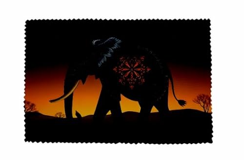 U24 Brillenputztuch Elefant Motiv Nr. 7 Glasreinigungstuch Microfasertuch von U24