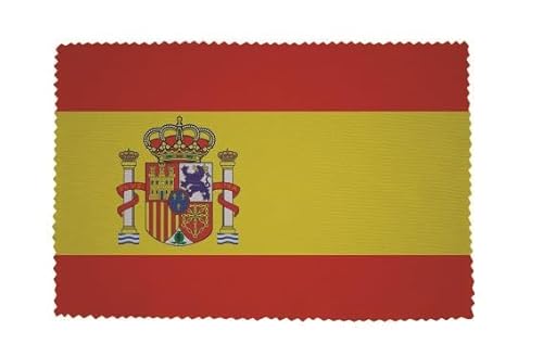 U24 Brillenputztuch Spanien Fahne Flagge Glasreinigungstuch Microfasertuch von U24