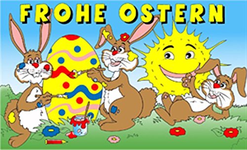 U24 Fahne Flagge Frohe Ostern Motiv Nr. 11 Osterhase 90 x 150 cm von U24