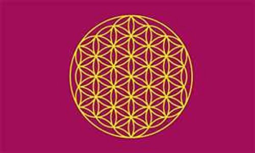 U24 Flagge Fahne Blume des Lebens lila 90 x 150 cm von U24