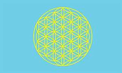 U24 Flagge Fahne Blume des Lebens blau 90 x 150 cm von U24