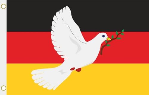 U24 Flagge Fahne Deutschland mit Friedenstaube 90 x 150 cm U24 Flagge Fahne Deutschland mit Friedenstaube 90 x 150 cm von U24