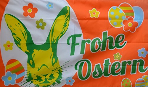 U24 Flagge Fahne Frohe Ostern orange Osterhase 90 x 150 cm von U24