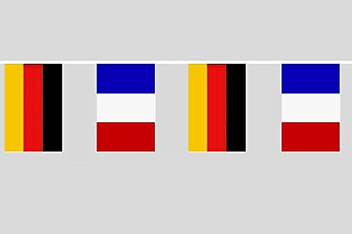 U24 Flaggenkette Deutschland - Frankreich 10,40 m Fahne Flagge Fahnenkette Freundschaft von U24