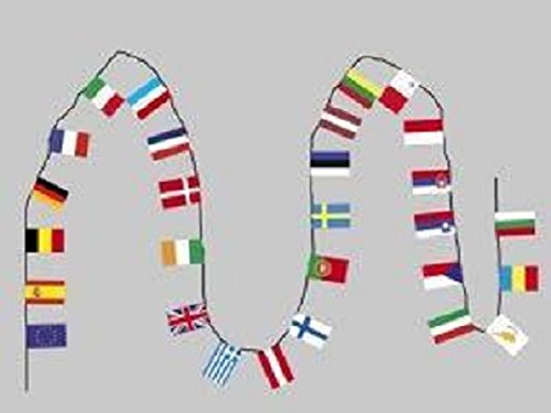 U24 Flaggenkette Europa Mitgliedstaaten Länder der Europäischen Union Fahne Flagge Fahnenkette von U24