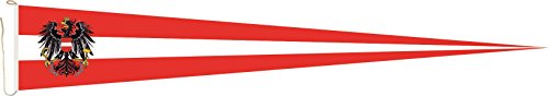 U24 Langwimpel Österreich mit Adler Fahne Flagge Wimpel 150 x 40 cm Premiumqualität von U24