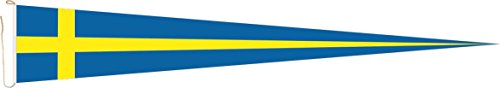 U24 Langwimpel Schweden Fahne Flagge Wimpel 250 x 40 cm Premiumqualität von U24