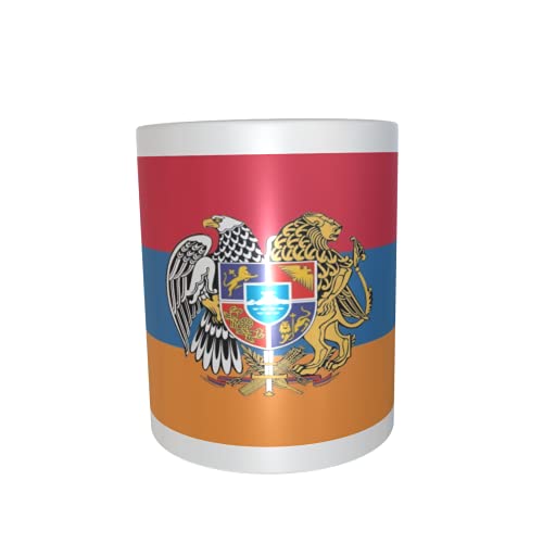 U24 Tasse Kaffeebecher Mug Cup Flagge Armenien mit Wappen von U24